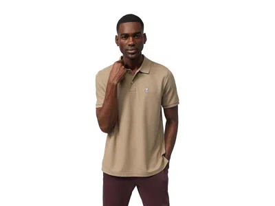 Psycho Bunny Mens Classic Polo Men's Short Sleeve Knit Antique Taupe: Sm (us Men's 4) In Brown