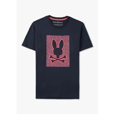 Psycho Bunny Mens Livingston Graphic T-shirt In Navy In Blue