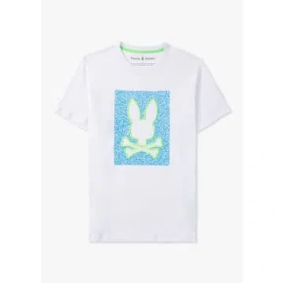 Psycho Bunny Mens Livingston Graphic T-shirt In White