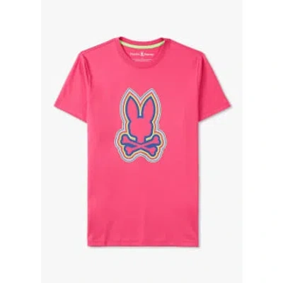 Psycho Bunny Mens Maybrook Graphic T-shirt In Pink