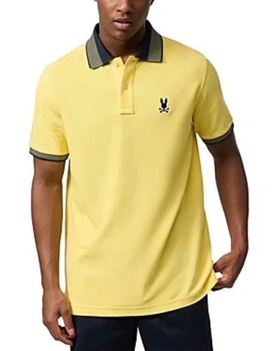 Psycho Bunny Montebello Pique Polo Shirt In Yellow
