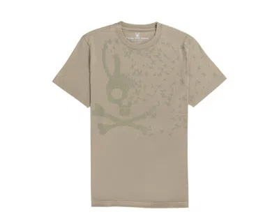 Psycho Bunny Mullen Crew Neck Graphic Wet Sand Men's Tee B6u618x1pc-wtd In Brown