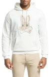 Psycho Bunny New Castle Embroidered French Terry Hoodie In Ecru