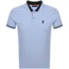 Psycho Bunny Newman Pique Polo T Shirt Blue
