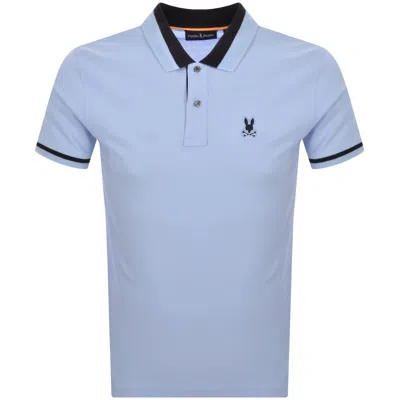 Psycho Bunny Newman Pique Polo T Shirt Blue