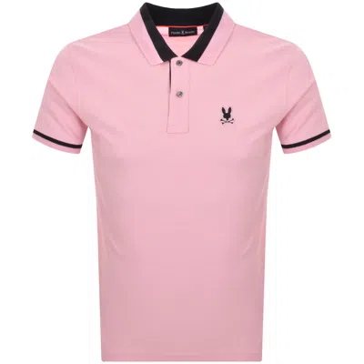 Psycho Bunny Newman Pique Polo T Shirt Pink