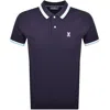 Psycho Bunny Nolan Pique Polo T Shirt Navy In Blue