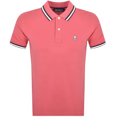Psycho Bunny Nolan Pique Polo T Shirt Rubi Quartz In Pink