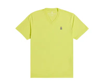 Psycho Bunny Norbury Tipped Crew Neck Lemon Tonic Tee Shirt B6u109n1pc-lnc In Yellow