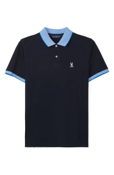Psycho Bunny Northlake Pima Cotton Polo In Blue
