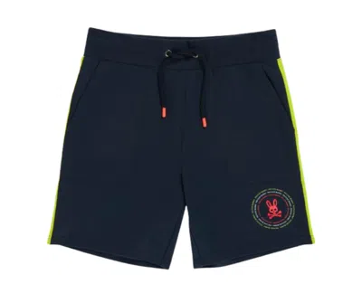 Psycho Bunny Ovington Navy Sweat Shorts B6r341p1ft-nvy In Black