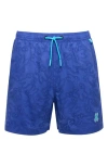 Psycho Bunny Palm View Hydrochromic Swim Trunks In Bluing