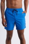 Psycho Bunny Palm View Hydrochromic Swim Trunks In Nautical Blue