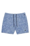 Psycho Bunny Palm View Hydrochromic Swim Trunks In Tempest