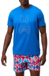 Psycho Bunny Panama Graphic Tee In Nautical Blue