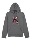 Psycho Bunny Patchin Hoodie In Gray