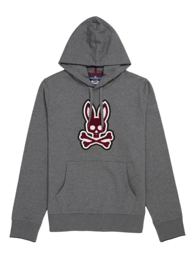 Psycho Bunny Patchin Hoodie In Gray