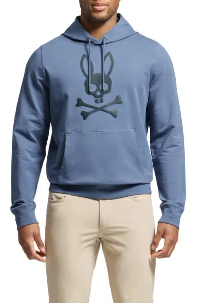 Psycho Bunny Payson French Terry Hoodie In Vintage Indigo