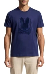 Psycho Bunny Pierce Embroidered Logo Pima Cotton T-shirt In Evening Blue
