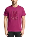 Psycho Bunny Pierce Embroidered Logo Tee In Purple