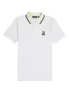 Psycho Bunny Mens Plano Pique Polo Shirt In White