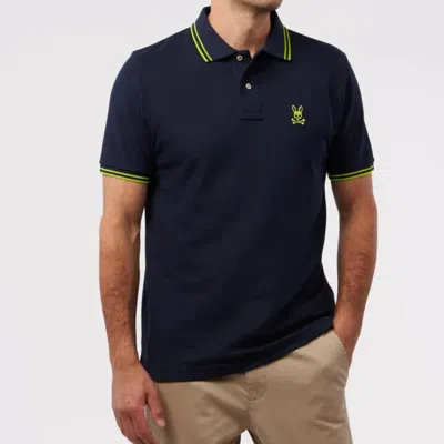 Psycho Bunny Posen Matte Pique Polo In Navy In Blue