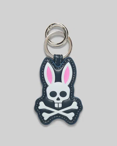 Psycho Bunny Puffer Bunny Keychain In 400 Navy