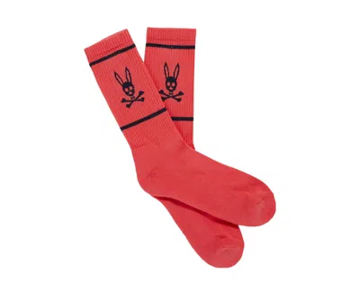 Psycho Bunny Rose Quartz/black Men's Crew Socks B6f456s1pb-rsq In Pink