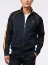 Psycho Bunny Royalton Knit Jacket Navy B6s538z1ft-nvy In Black