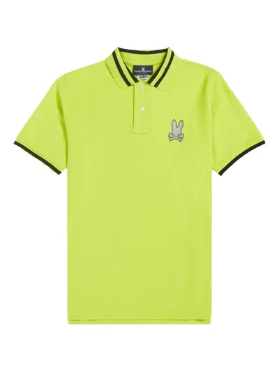 Psycho Bunny Rushup Embroidered-skull Polo Shirt In Green