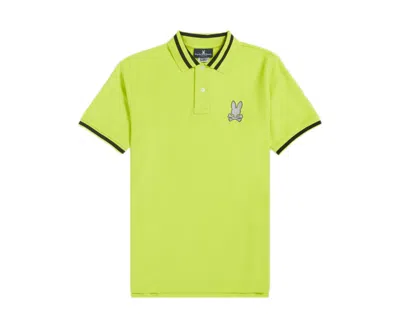 Psycho Bunny Rushup Polo Safety Yellow/black Men's Shirt B6k194n1pc-sfy