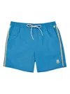 Psycho Bunny Rushup Side-stripe Swim Shorts In Blue