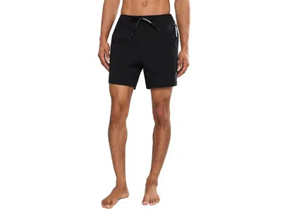 Psycho Bunny Samos Hydrochromic Printed Swim Trunks Men's Swimwear Black: 2xl