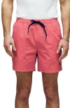 Psycho Bunny Samos Hydrochromic Swim Trunks In Red