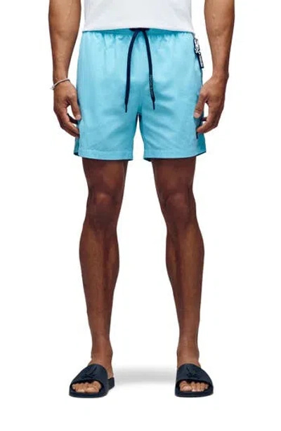 Psycho Bunny Samos Hydrochromic Swim Trunks In Blue