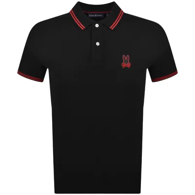 Psycho Bunny Sayer Pique Polo T Shirt Black