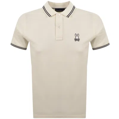 Psycho Bunny Sayer Pique Polo T Shirt Cream In White