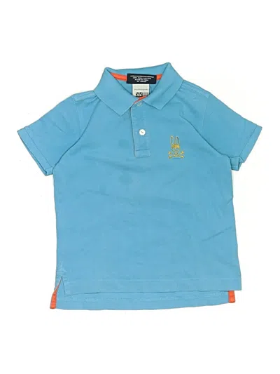 Pre-owned Psycho Bunny Kids' Short Sleeve Polo Shirt In Blue
