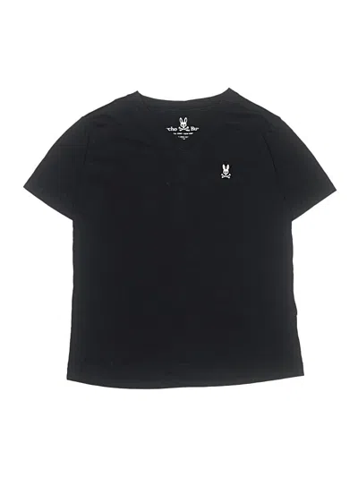 Pre-owned Psycho Bunny Kids' Short Sleeve Top Black Crew Neck Tops
