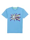 Psycho Bunny Shubert Graphic Cornflower Men's Tee Shirt B6u830u1pc-cfr In Blue