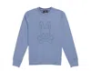 Psycho Bunny Siddick Logo Big Country Blue Sweatshirt B6s226q1ft-bcu In Blue