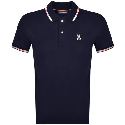 Psycho Bunny Stirling Pique Polo T Shirt Navy In Blue