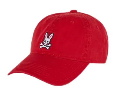 Psycho Bunny Sunbleached Brilliant Red Men's Cap B6a815a1ht-bri