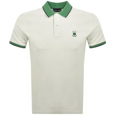 Psycho Bunny Sunny Pique Polo T Shirt Cream In White