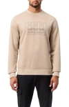 Psycho Bunny Tacoma Embroidered Graphic Sweatshirt In Stone