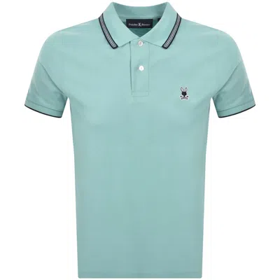 Psycho Bunny Tavian Pique Polo T Shirt Blue
