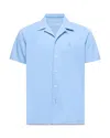 Psycho Bunny Unisex Bryan Camp Collar Short Sleeve Shirt - Little Kid, Big Kid In Serenity