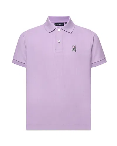 Psycho Bunny Unisex Classic Pique Polo - Little Kid, Big Kid In Purple