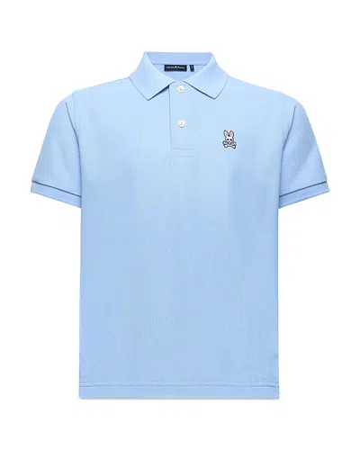 Psycho Bunny Unisex Classic Pique Polo Shirt - Little Kid, Big Kid In Blue