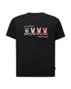 Psycho Bunny Unisex Kids Oceania Embroidered Graphic Tee - Little Kid, Big Kid In Black